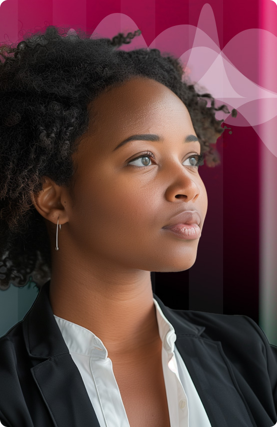 Professional woman in black blazer